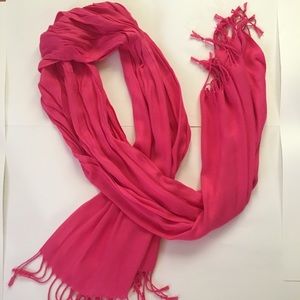 Used Once Hot Pink Scarf !!! ✨